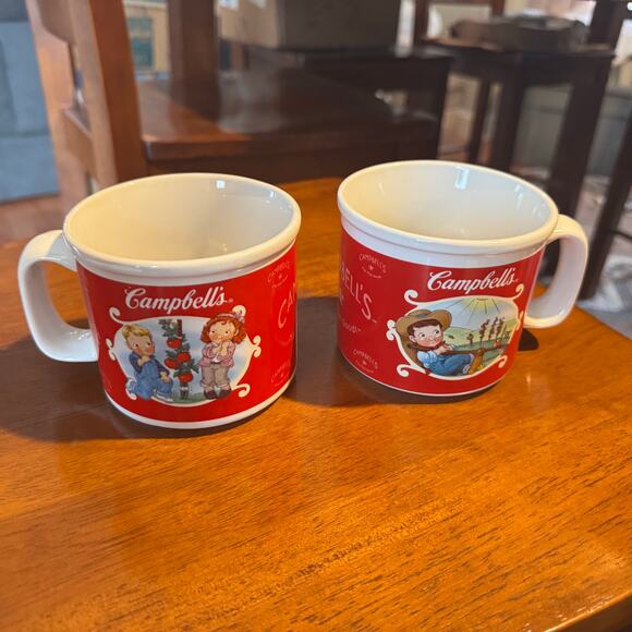 Vintage Campbell's Kids Soup Coffee Set of 2 Mugs Collectible - Picture 2 of 13